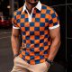 Summer Fashion Men’s New Polo Shirt, Button-Down Collar Casual Printed Top