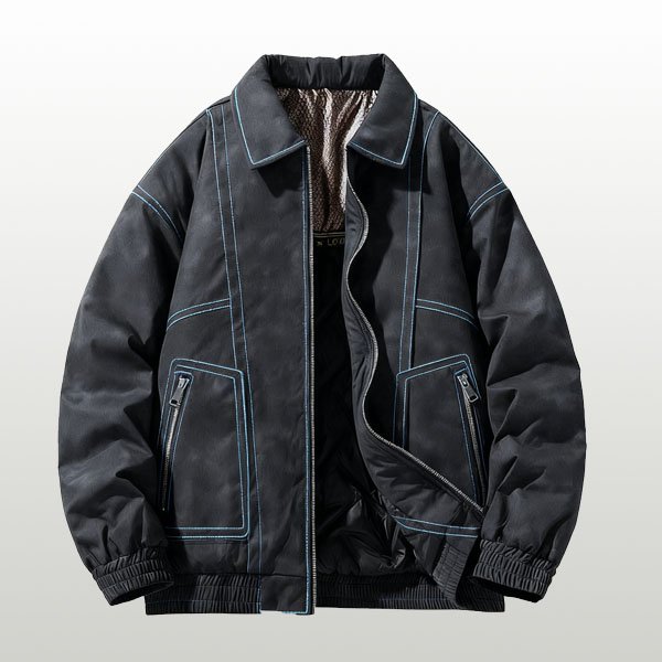 Sleek & luxurious: Men’s winter new cotton-padded jacket, high-end light luxury casual outerwear