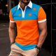 Men’s New Casual Printed Polo Shirt, Button-Down Collar Summer Fashion Top