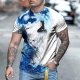 Men’s Short-Sleeve Pullover T-Shirt, Creative 3D Digital Print, Comfortable & Personalized