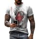 Men’s Personalized Short-Sleeve Pullover, 3D Digital Print T-Shirt, Creative & Comfortable