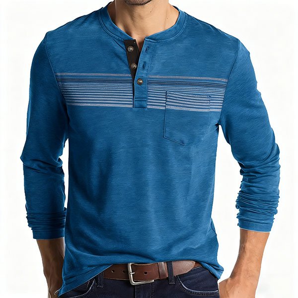 Men’s Classic Crew Neck Long-Sleeve Shirt, Outdoor Sports Base Layer T-Shirt