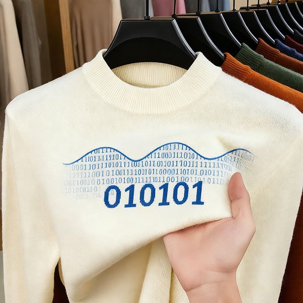 Men's 100% Wool Thick High Neck, Winter New Warm Knit Base Layer