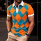 Button-Down Collar Men’s New Polo Shirt, Summer Casual Fashion Printed T-Shirt